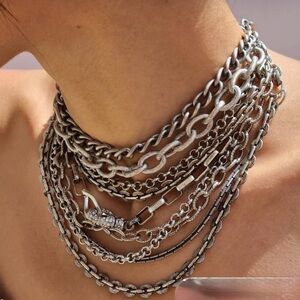 Silver Layered Necklace